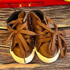 Cat & Jack Brown Sneakers with Intricate Design